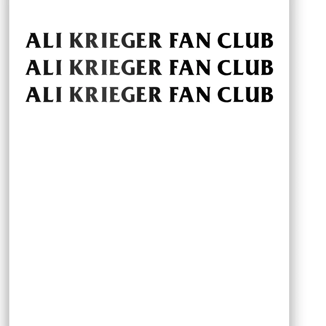 Ali Krieger Fan Club Poster