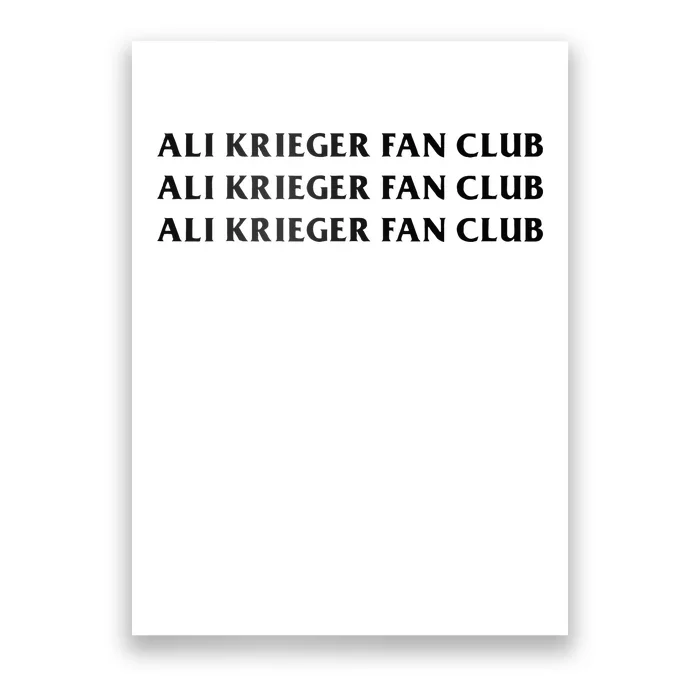 Ali Krieger Fan Club Poster