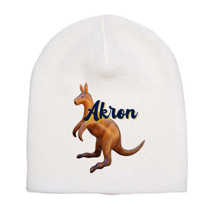 Akron Kangaroo Fun Retro Zips Short Acrylic Beanie