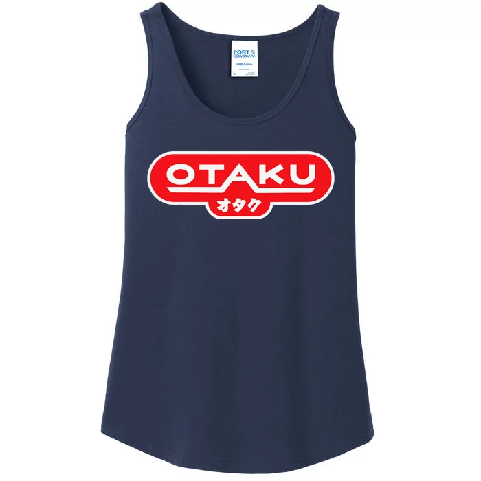 Anime Kanji Graphic Otaku Design For Nerds Ladies Essential Tank