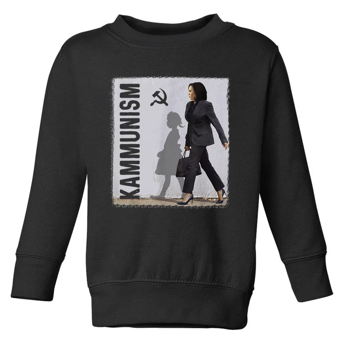 Awesome Kamala Harris Kammunism Communism Harris Walz 2024 Toddler Sweatshirt