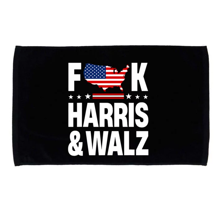 Anti Kamala Harris And Tim Walz 2024 Presidential Election Microfiber Hand Towel