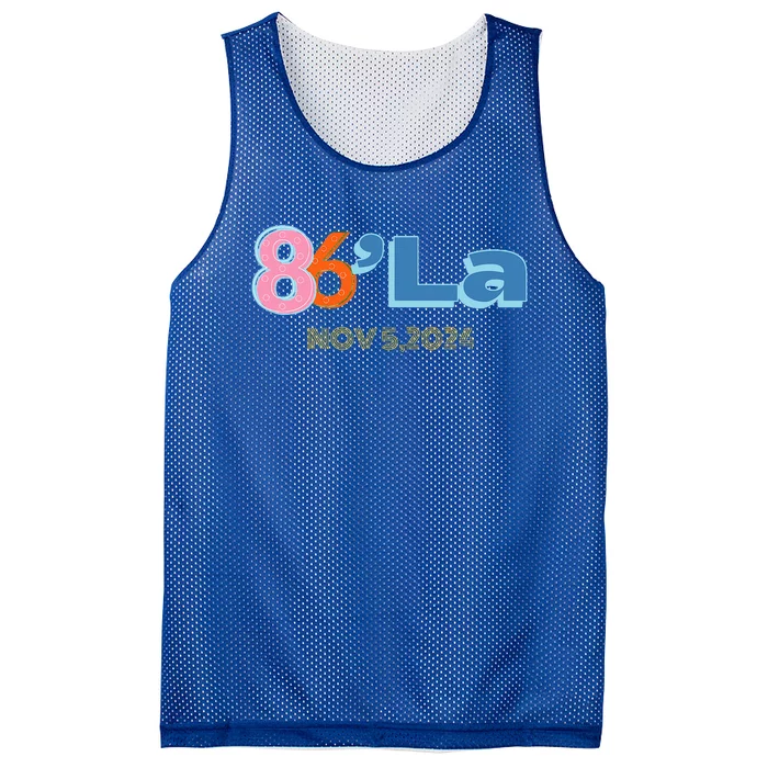 Anti Kamala Harris Fun Cool Zillennial Style 86 La Mesh Reversible Basketball Jersey Tank