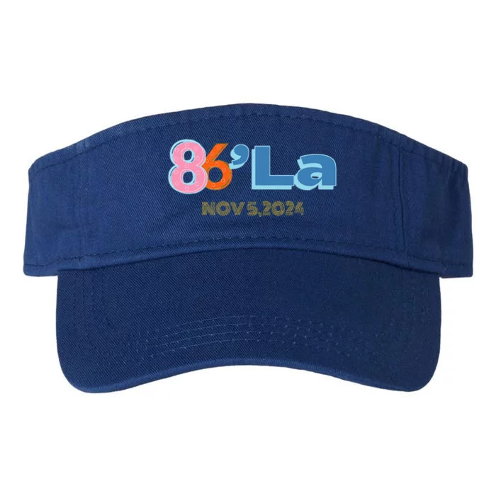 Anti Kamala Harris Fun Cool Zillennial Style 86 La Valucap Bio-Washed Visor