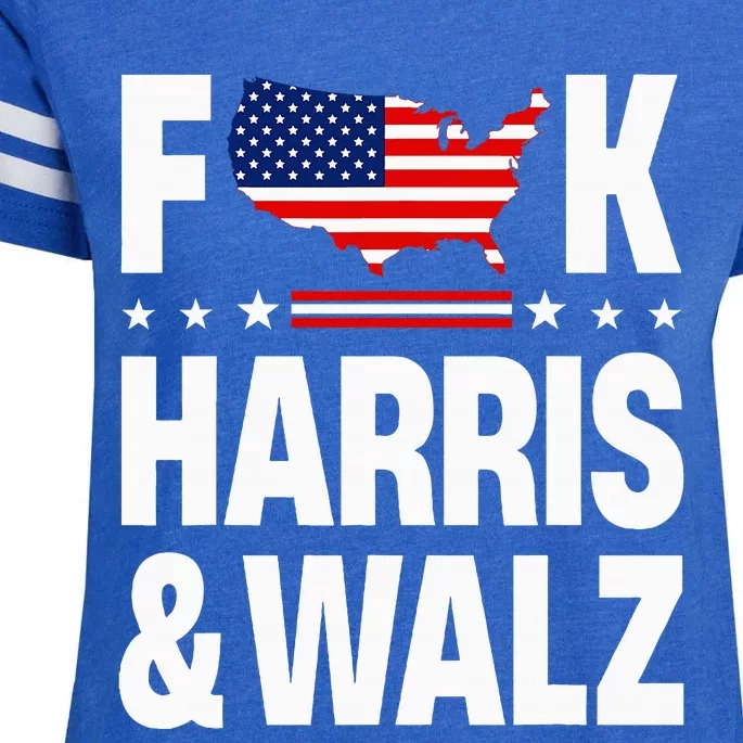 Anti Kamala Harris And Tim Walz 2024 Presidential Election Enza Ladies Jersey Football T-Shirt