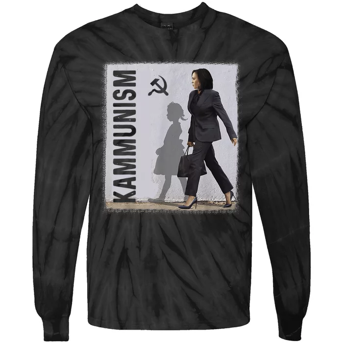 Awesome Kamala Harris Kammunism Communism Harris Walz 2024 Tie-Dye Long Sleeve Shirt