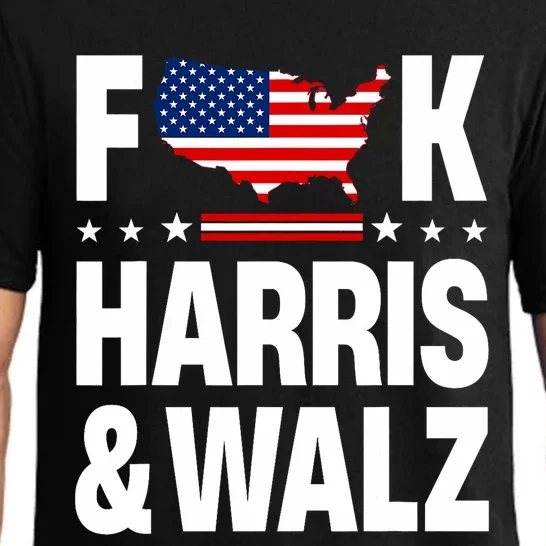 Anti Kamala Harris And Tim Walz 2024 Presidential Election Pajama Set