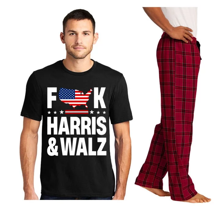 Anti Kamala Harris And Tim Walz 2024 Presidential Election Pajama Set