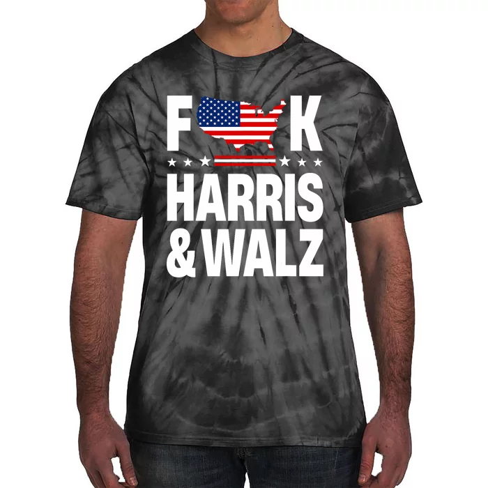 Anti Kamala Harris And Tim Walz 2024 Presidential Election Tie-Dye T-Shirt