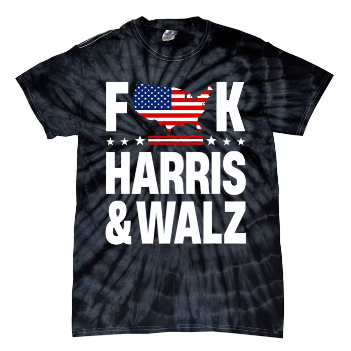 Anti Kamala Harris And Tim Walz 2024 Presidential Election Tie-Dye T-Shirt