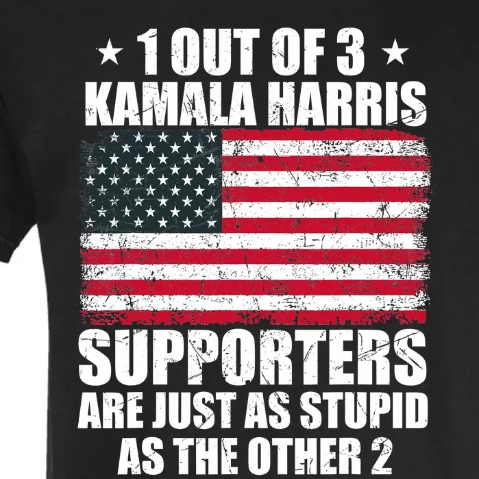 Anti Kamala Harris Stupid Joke American Flag Usa Funny Humor Garment-Dyed Heavyweight T-Shirt