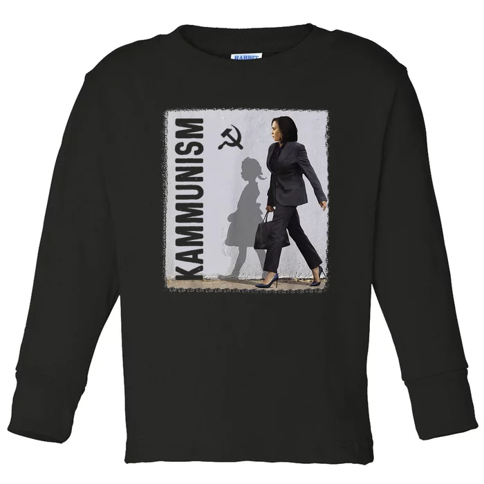 Awesome Kamala Harris Kammunism Communism Harris Walz 2024 Toddler Long Sleeve Shirt