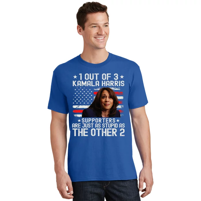 Anti Kamala Harris Stupid Joke American Flag Usa Humor T-Shirt