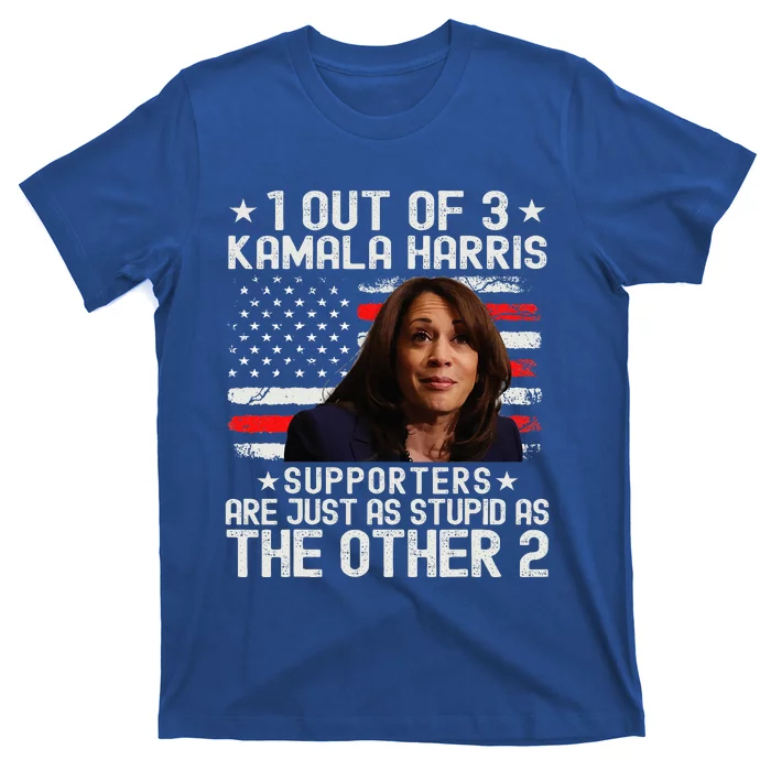 Anti Kamala Harris Stupid Joke American Flag Usa Humor T-Shirt