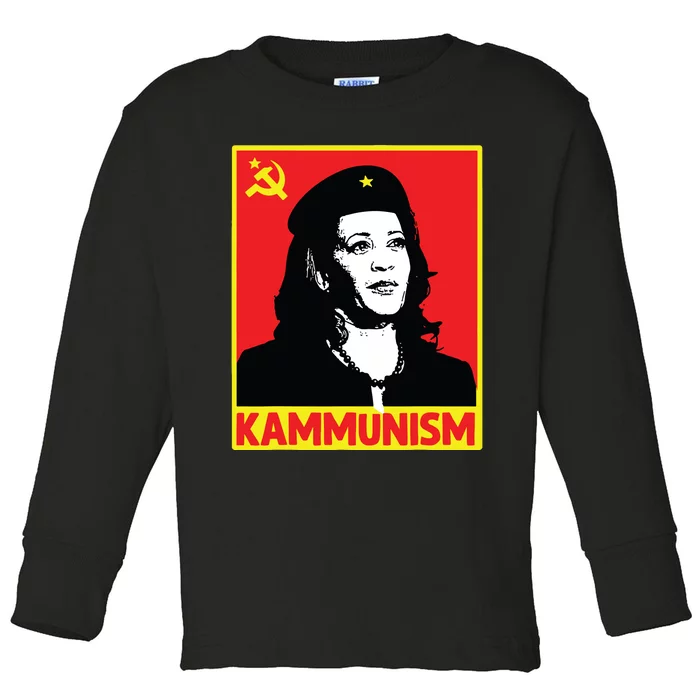 Awesome Kamala Harris Kammunism Communism Harris Walz 2024 Toddler Long Sleeve Shirt