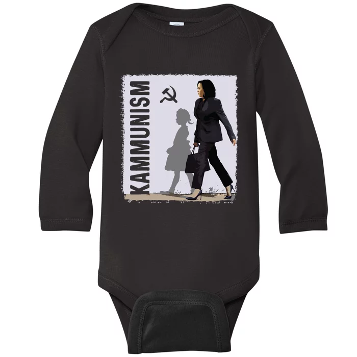 Awesome Kamala Harris Kammunism Communism Harris Walz 2024 Baby Long Sleeve Bodysuit