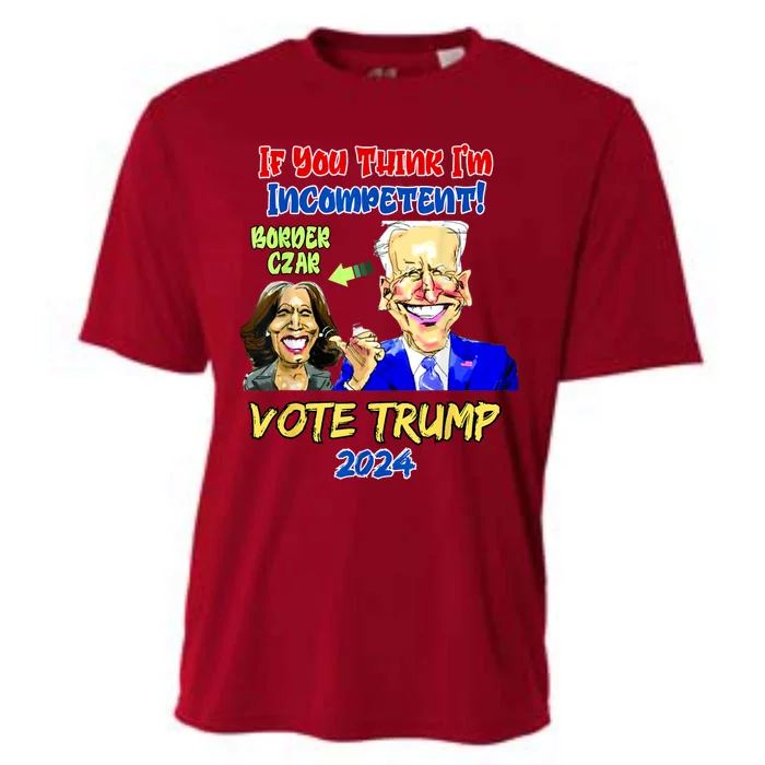 Anti Kamala Harris 2024 Border Czar Incompetent Vote Trump Cooling Performance Crew T-Shirt