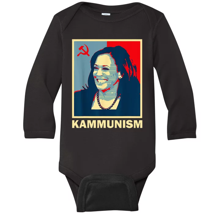 Awesome Kamala Harris Kammunism Communism Harris Walz 2024 Baby Long Sleeve Bodysuit