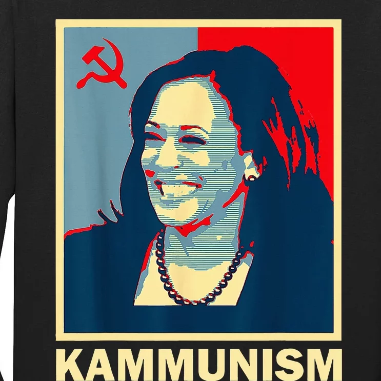 Awesome Kamala Harris Kammunism Communism Harris Walz 2024 Tall Long Sleeve T-Shirt