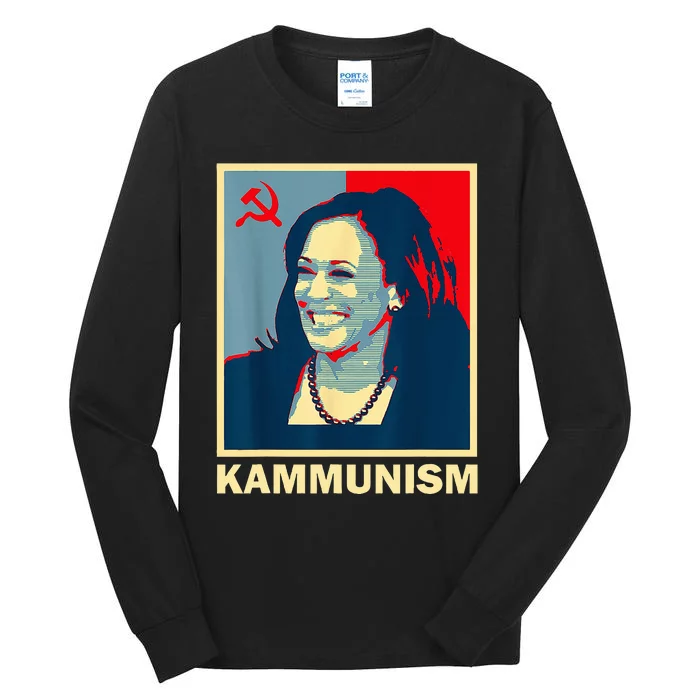 Awesome Kamala Harris Kammunism Communism Harris Walz 2024 Tall Long Sleeve T-Shirt