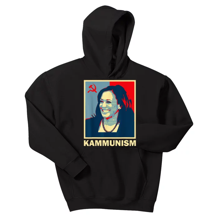 Awesome Kamala Harris Kammunism Communism Harris Walz 2024 Kids Hoodie