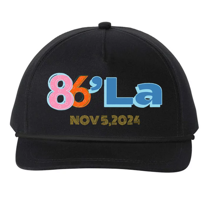 Anti Kamala Harris Fun Cool Zillennial Style 86 La Snapback Five-Panel Rope Hat