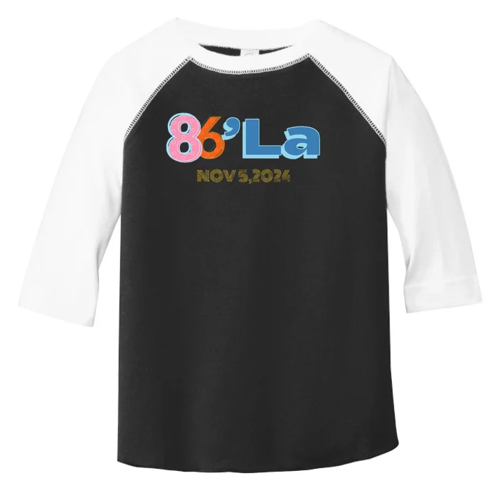 Anti Kamala Harris Fun Cool Zillennial Style 86 La Toddler Fine Jersey T-Shirt