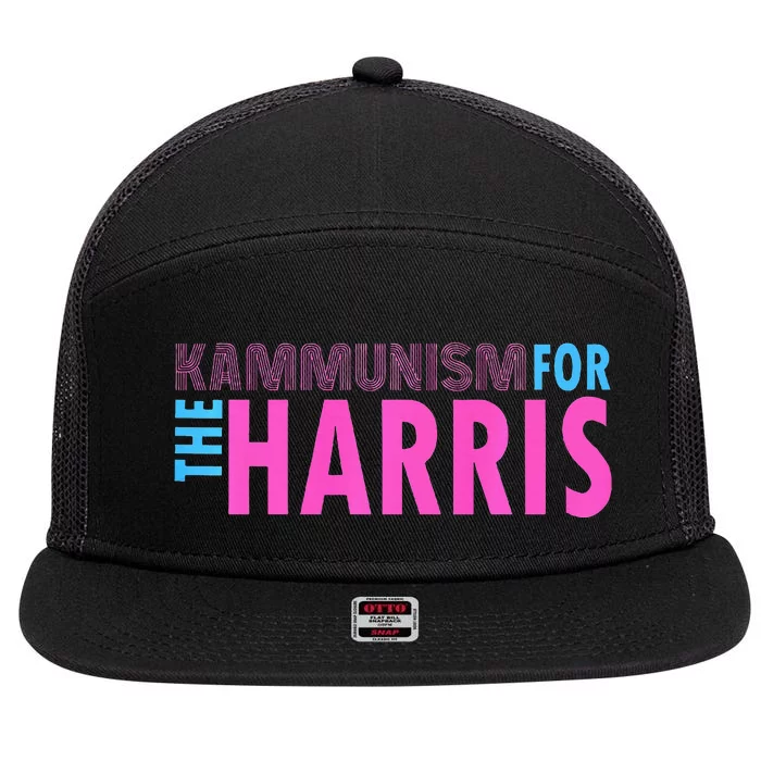 Awesome Kamala Harris Kammunism Communism Harris Walz 2024 Premium 7 Panel Mesh Trucker Snapback Hat