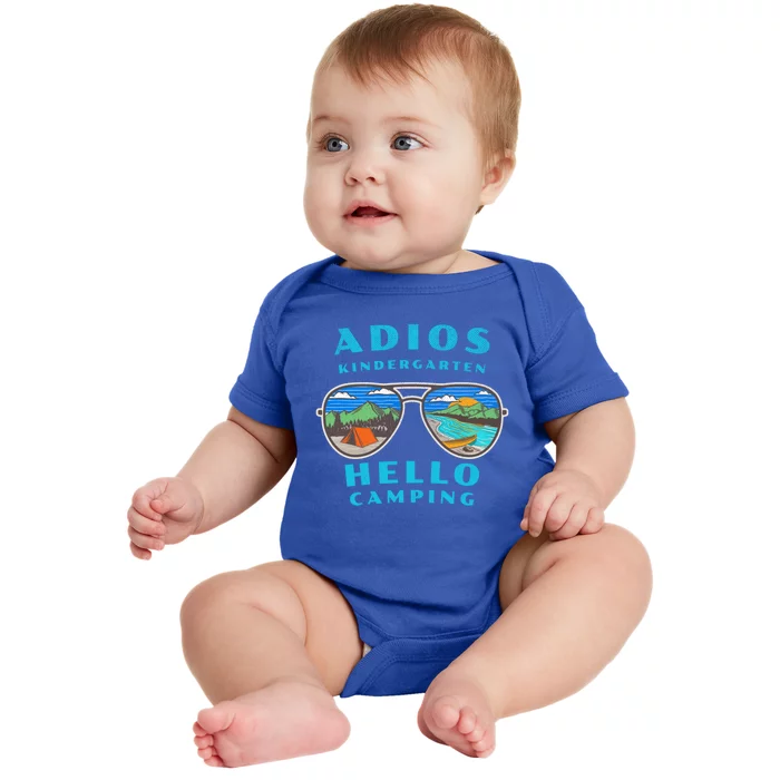 Adios Kindergarten Hello Camping Who Love To Camp Gift Baby Bodysuit