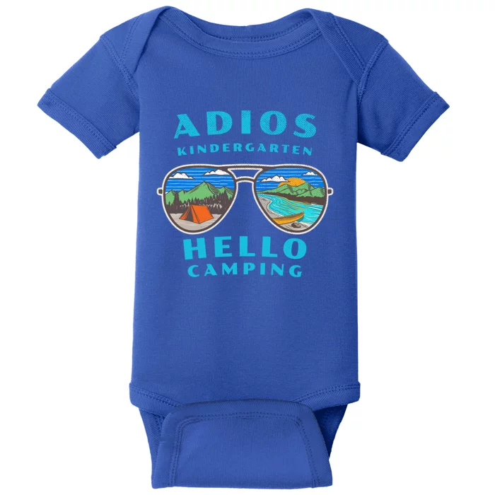 Adios Kindergarten Hello Camping Who Love To Camp Gift Baby Bodysuit