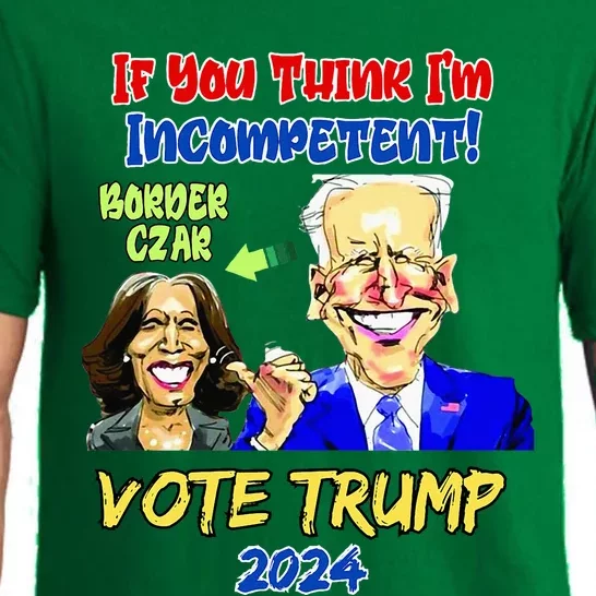 Anti Kamala Harris 2024 Border Czar Incompetent Vote Trump Pajama Set