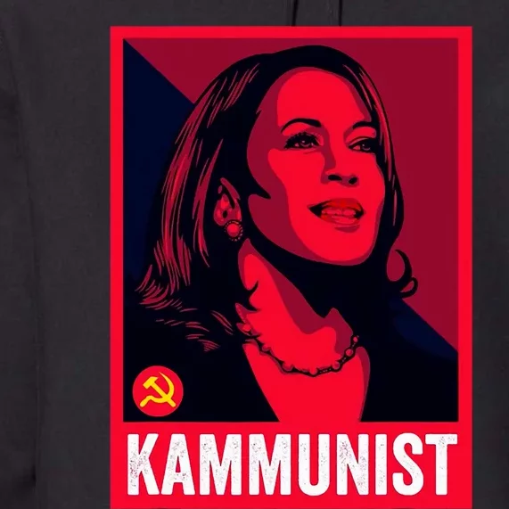 Anti Kamala Harris Kammunist Funny Election Premium Hoodie