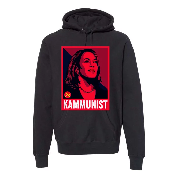 Anti Kamala Harris Kammunist Funny Election Premium Hoodie