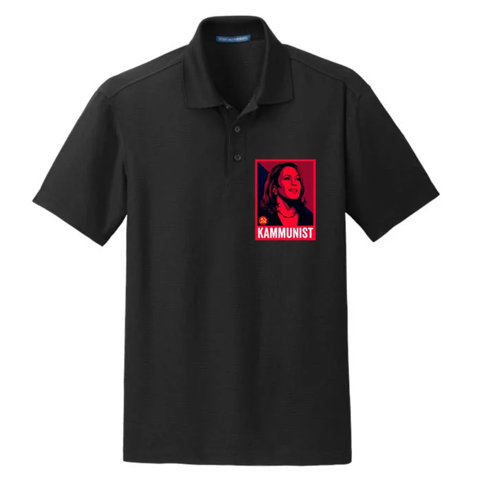 Anti Kamala Harris Kammunist Funny Election Dry Zone Grid Performance Polo