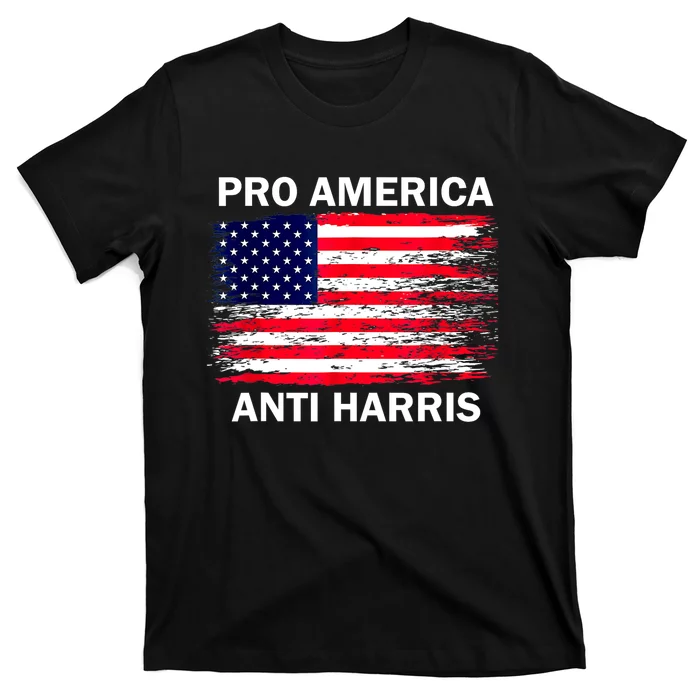 Anti Kamala Harris Pro America Flag Kamala Harris Gift T-Shirt