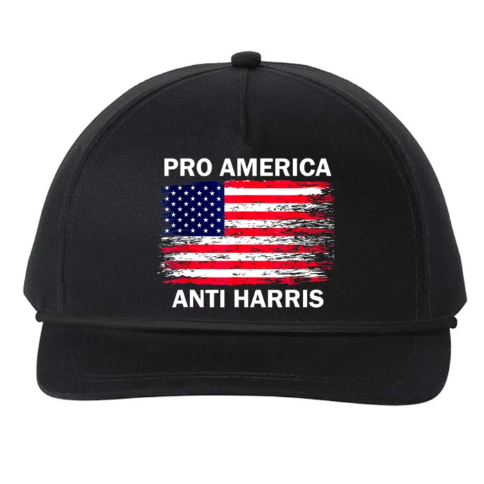 Anti Kamala Harris Pro America Flag Kamala Harris Gift Snapback Five-Panel Rope Hat