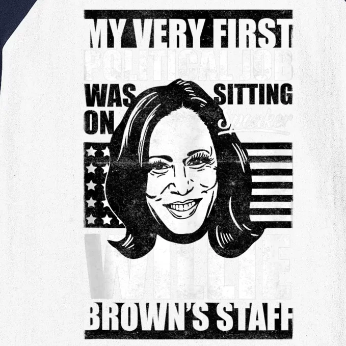 Antibiden Kamala Harris First Job Willie Brown Female Vp Baseball Sleeve Shirt