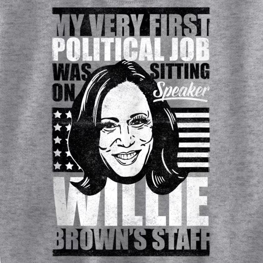 Antibiden Kamala Harris First Job Willie Brown Female Vp Kids Sweatshirt