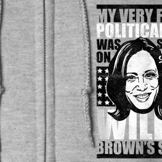 Antibiden Kamala Harris First Job Willie Brown Female Vp Full Zip Hoodie