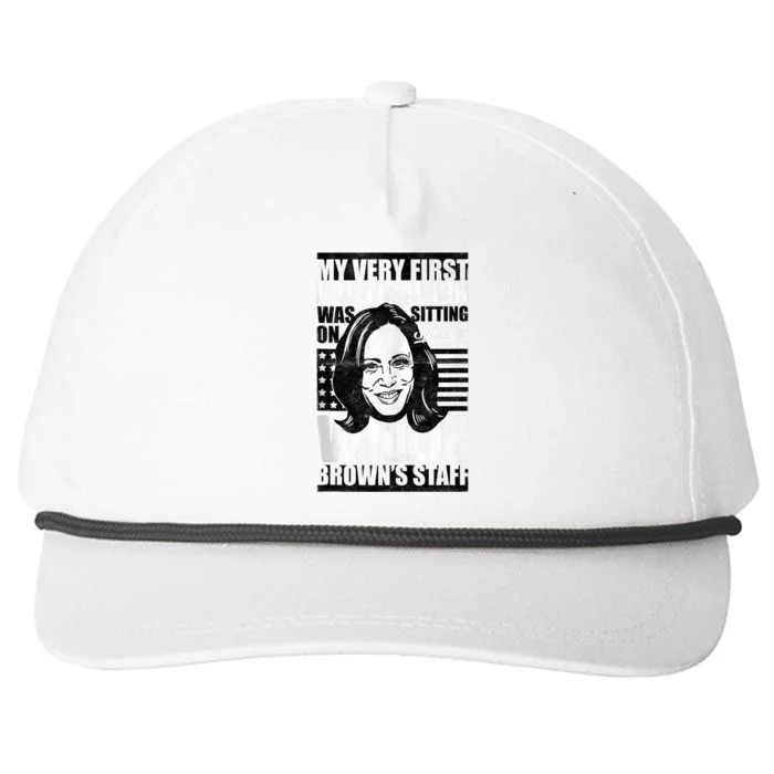 Antibiden Kamala Harris First Job Willie Brown Female Vp Snapback Five-Panel Rope Hat