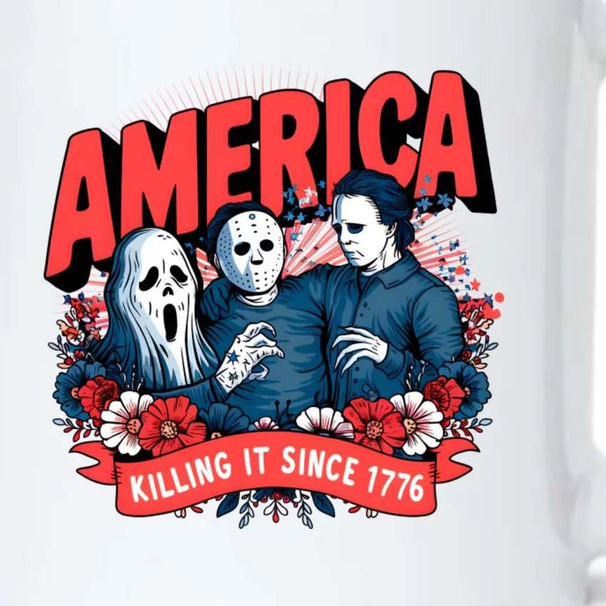 America Killing It Since 1776 Horror Characters Black Color Changing Mug