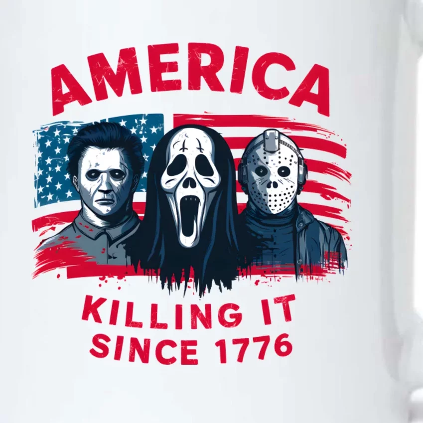 America Killing It Since 1776 Usa Flag Black Color Changing Mug