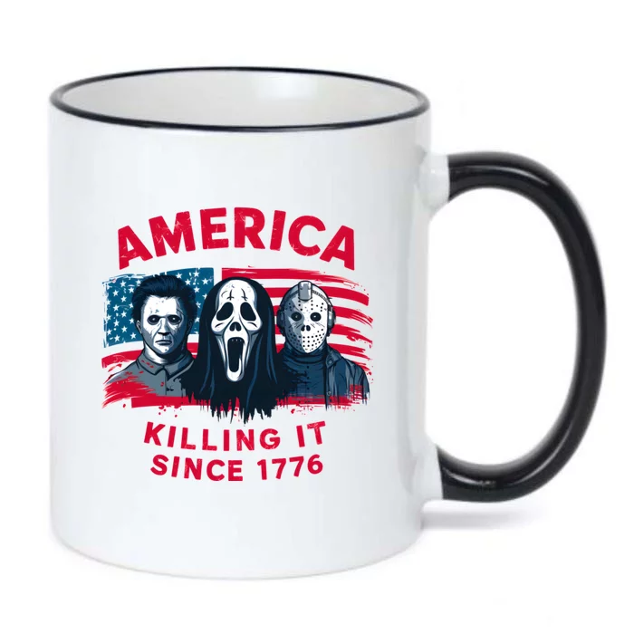 America Killing It Since 1776 Usa Flag Black Color Changing Mug