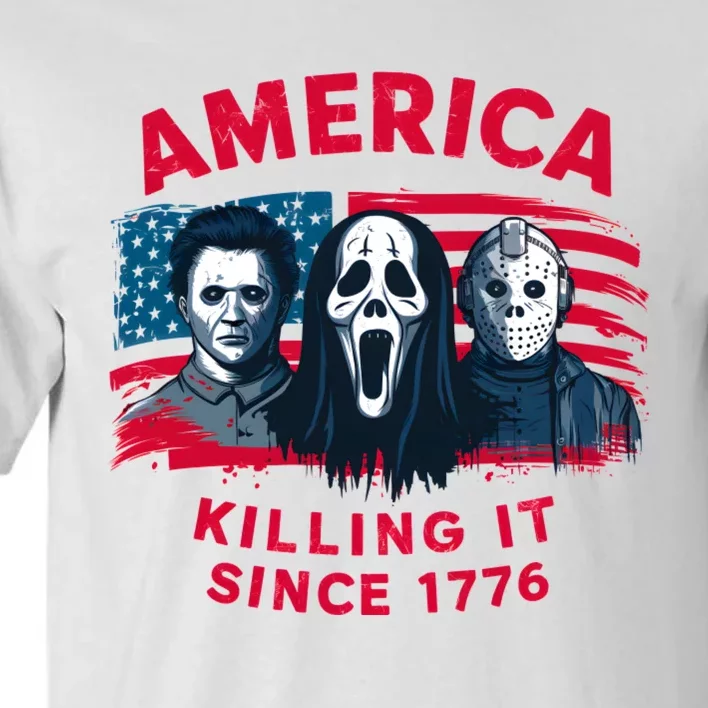 America Killing It Since 1776 Usa Flag Tall T-Shirt