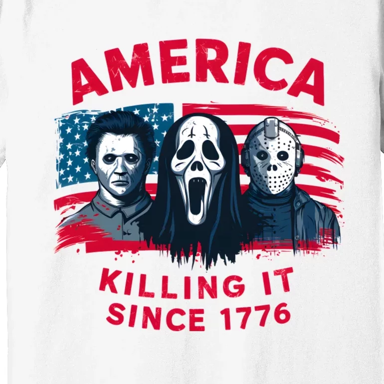 America Killing It Since 1776 Usa Flag Premium T-Shirt