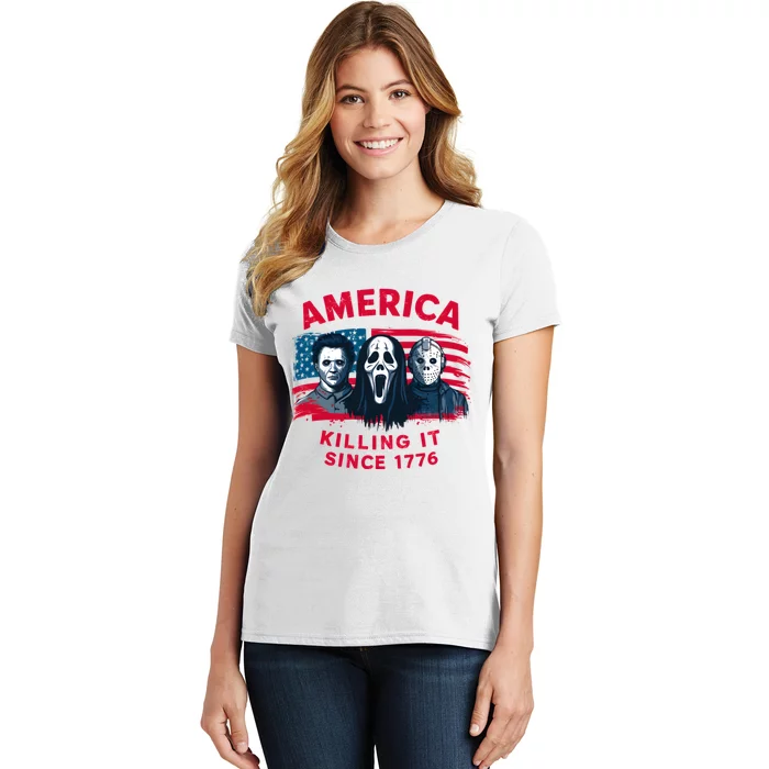 America Killing It Since 1776 Usa Flag Women's T-Shirt