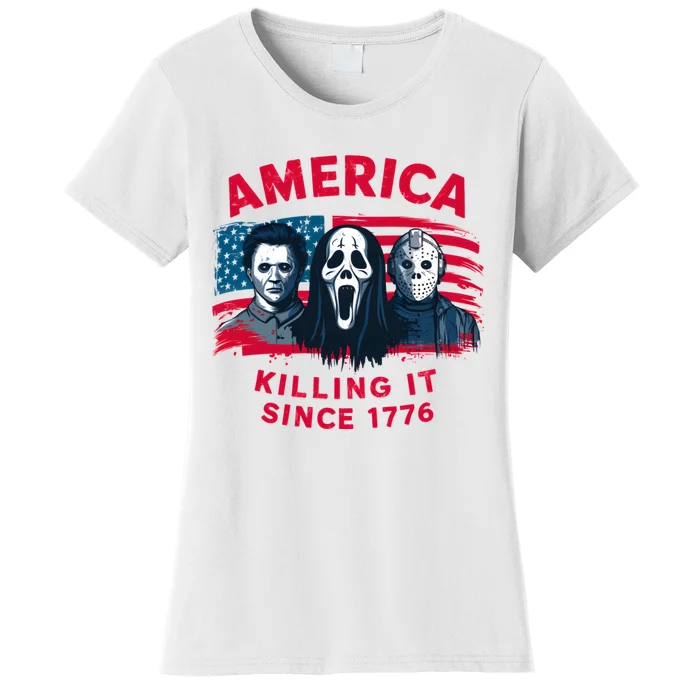 America Killing It Since 1776 Usa Flag Women's T-Shirt