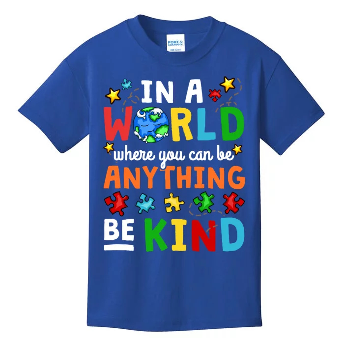 Autism Kindness Inspirational Be Kind Awareness Cute Gift Kids T-Shirt