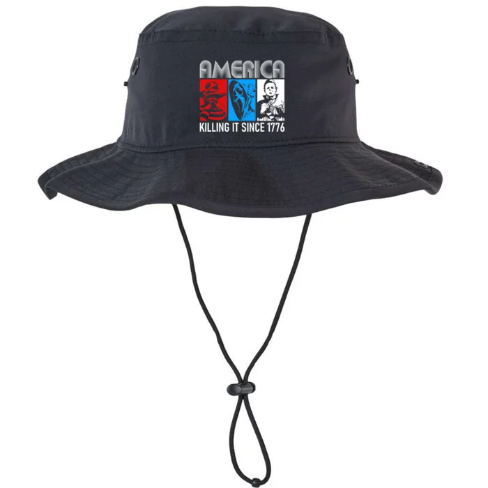 America Killing It Since 1776 Horror The Red White And Blue Legacy Cool Fit Booney Bucket Hat