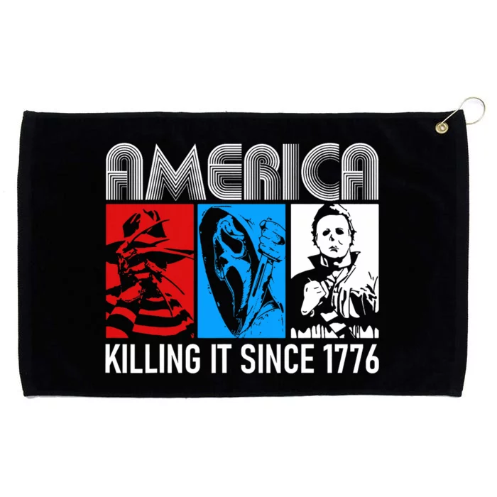 America Killing It Since 1776 Horror The Red White And Blue Grommeted Golf Towel